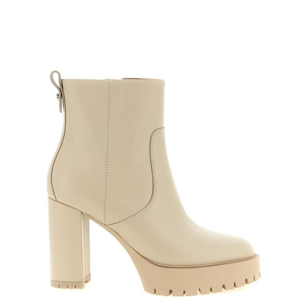 PINKO White Cowhide Ankle Women's Boots